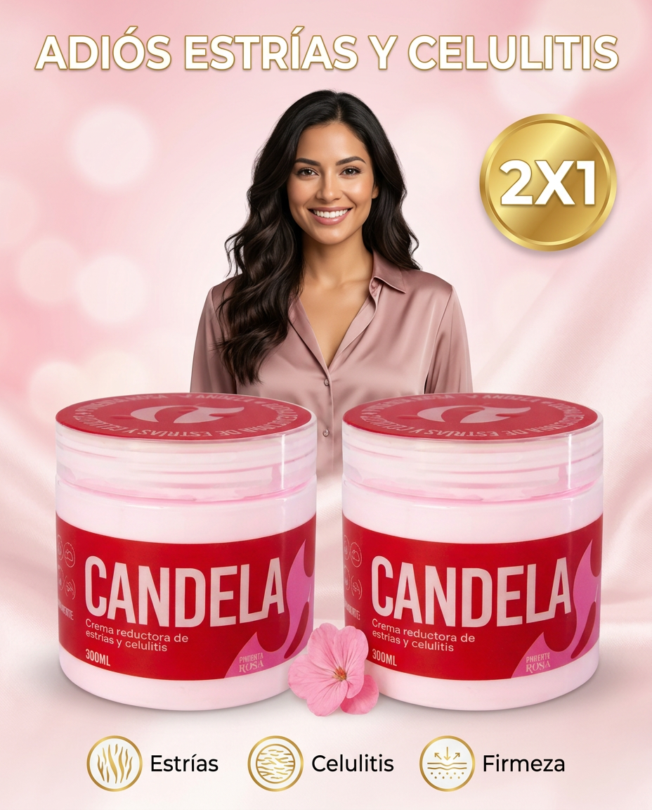Candela 2x1 crema reductora de estrias y celulitis